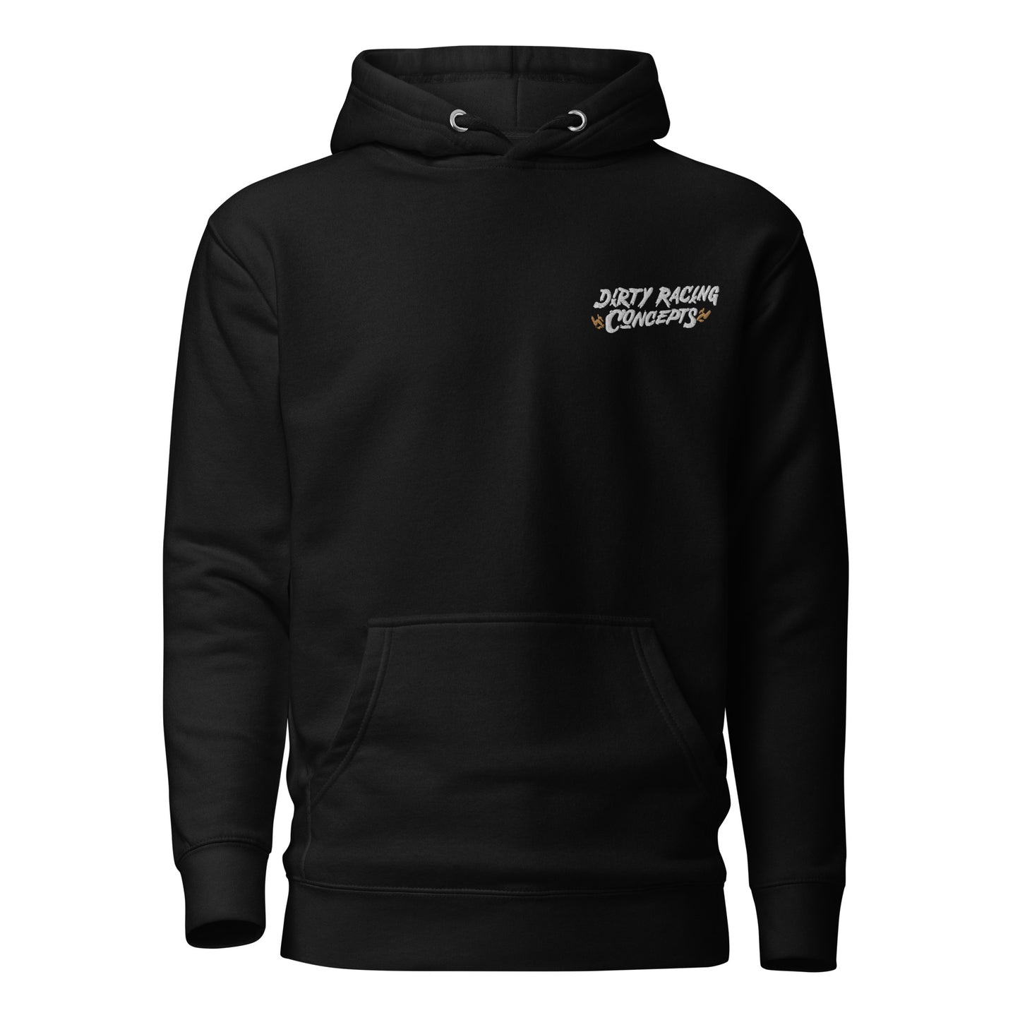 Black Logo Embroidered Hoodie